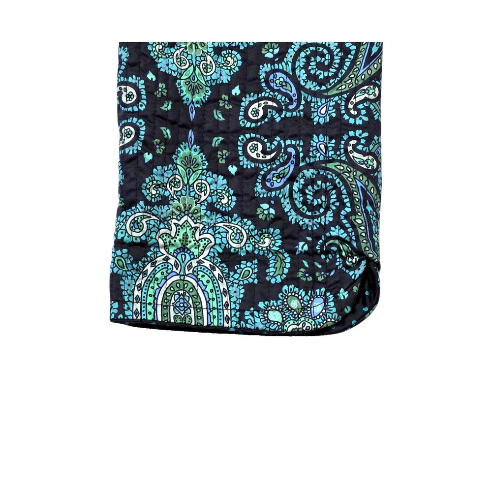 PATTY KIM Women's Jacket Blue Multi Paisley Polka Dot Reversible Sz Large Coat - Picture 7 of 12